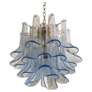 Blue Selle Murano Glass Chandelier from Simoeng For Sale