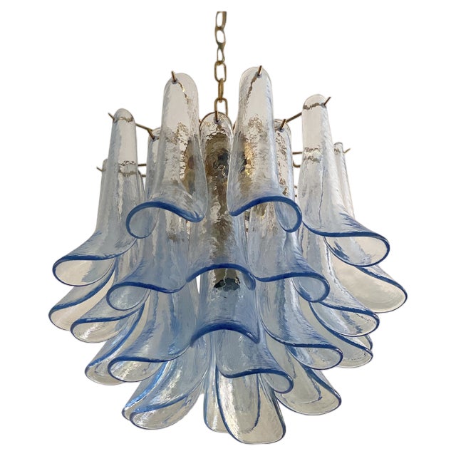 Blue Selle Murano Glass Chandelier from Simoeng For Sale