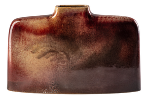 Rectangular Vase in Glazed Ceramic by Leandro Lega, 1984