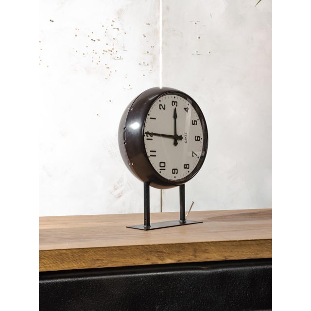 Double-Sided Bakelite Slave Clock with Wall Bracket from Gents of Leicester, England, 1940s For Sale - Image 10 of 13