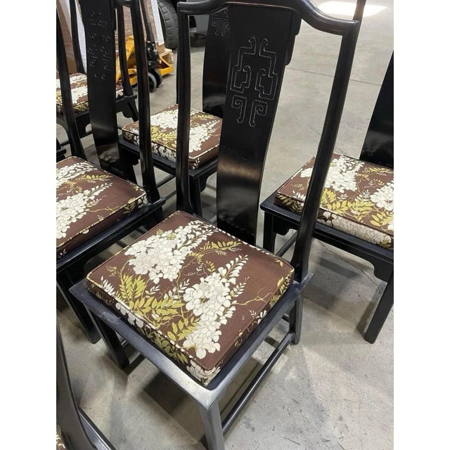 Wood Chinoiserie Chin Hua Dining Chairs by Century Furniture- Set of 8 For Sale - Image 7 of 9