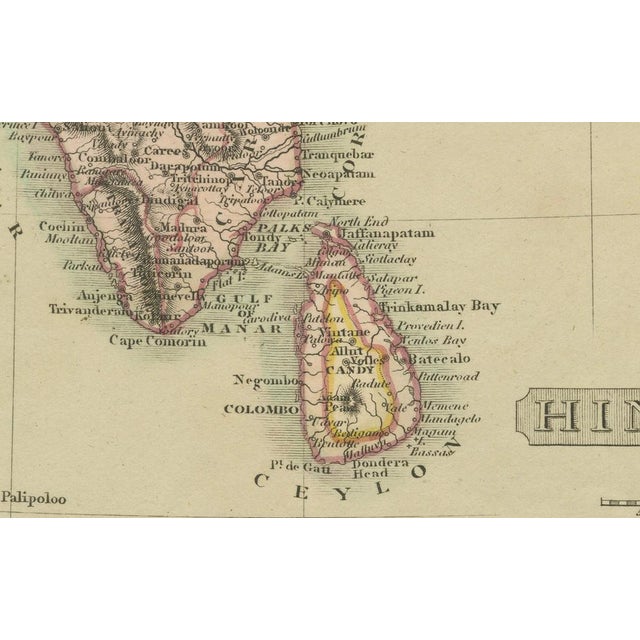 Map of Hindoostan British India by C. Smit, 1808 For Sale - Image 3 of 8