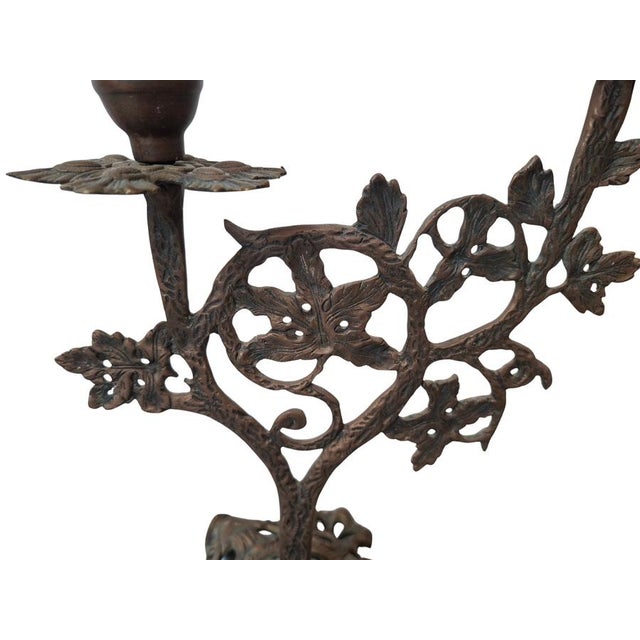 1900 - 1909 Antique Art Nouveau Candelabras, Set of 2 For Sale - Image 5 of 8