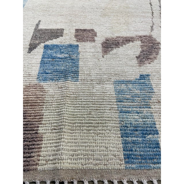 Textile Hand Knotted Borderless Moroccan Design Rug. 9'10" X 13'08" For Sale - Image 7 of 8