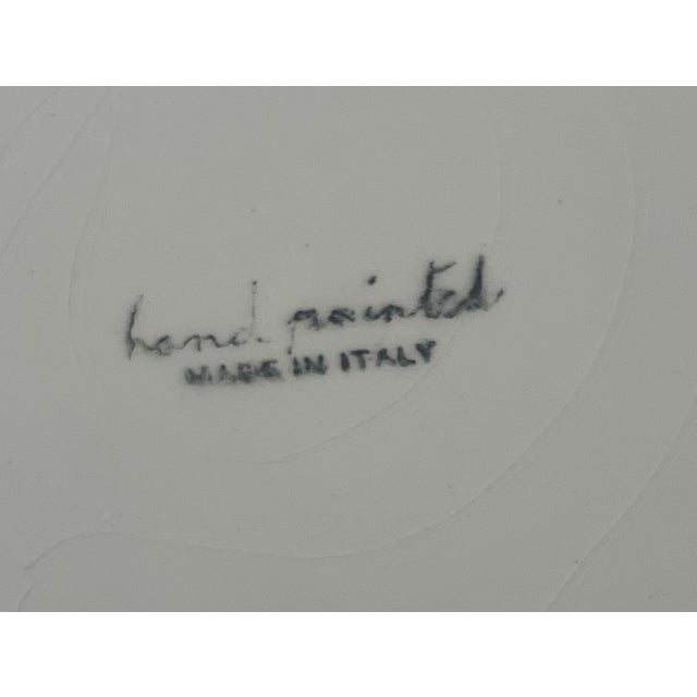 Ceramic Hand Painted Italian Dinner Plates, C. 1970's For Sale - Image 7 of 8