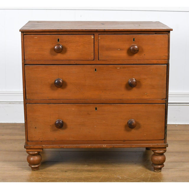 A charming and highly authentic early 19th century English chest of drawers, dating to circa 1820–1840. This beautiful...