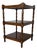 Vintage English Three Tier Side Table With Gallery Top For Sale