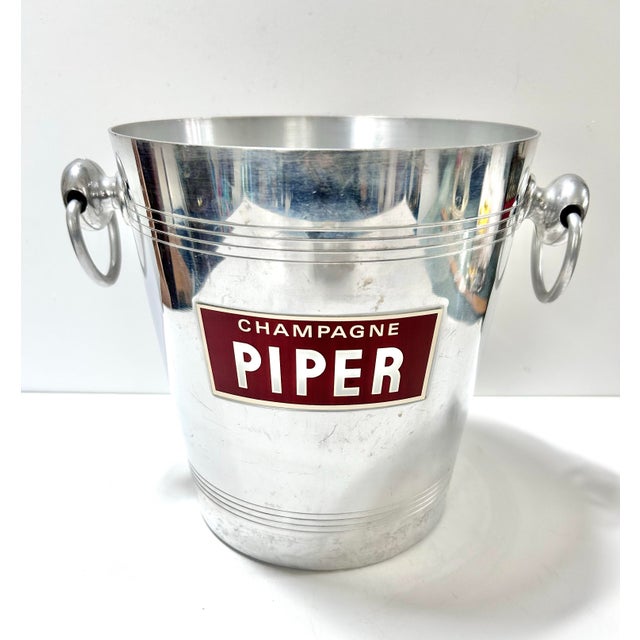 French Vintage French Champagne Bucket “Piper” Ice Bucket For Sale - Image 3 of 7