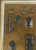 Brown 20th Century Assemblage of Vintage and Antique Keys in Walnut Frame For Sale - Image 8 of 12