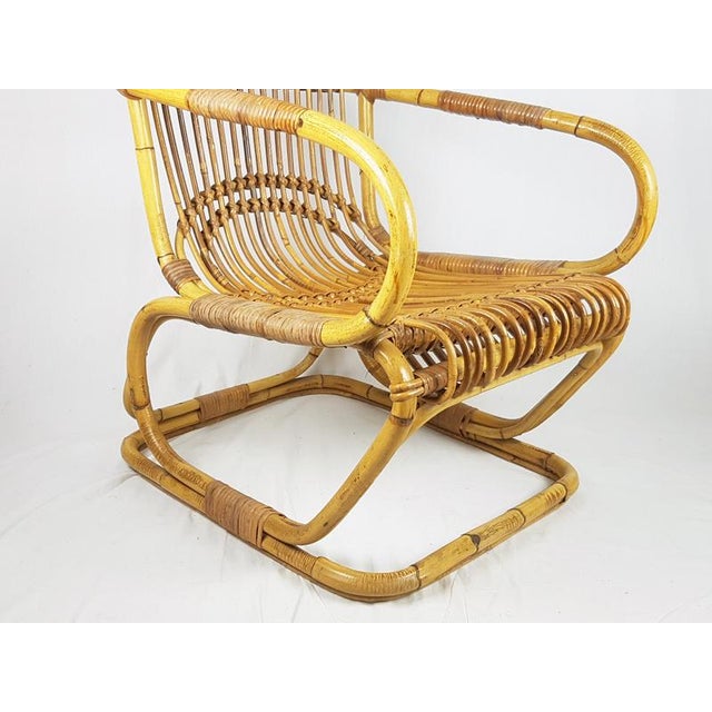Mid-Century Modern Italian Armchairs in Rattan and Rush, 1960s, Set of 2 For Sale - Image 17 of 18