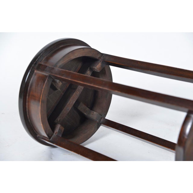 Wood Antique English Mahogany Birch Wood Plant Stands, 1900s, Set of 2 For Sale - Image 7 of 14