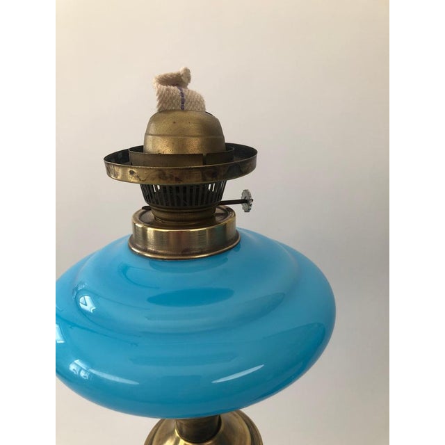 Antique Opaline Glass Oil Table Lamps Depicting Napoleon and Josephine, 1890s, Set of 2 For Sale - Image 9 of 14