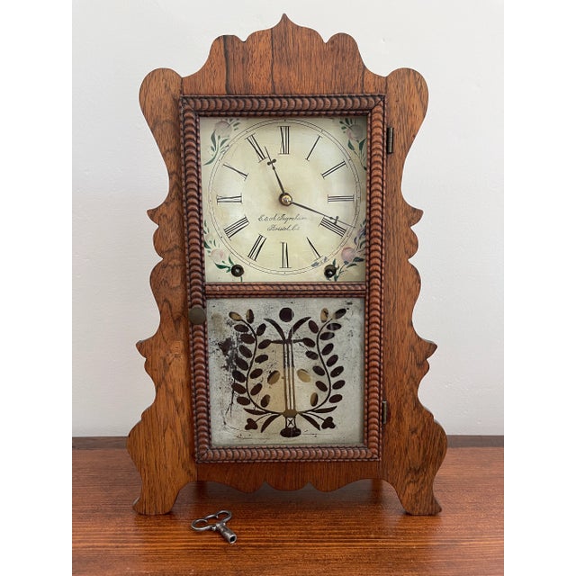 1850s E. A. Ingraham Clock With Key For Sale - Image 10 of 10