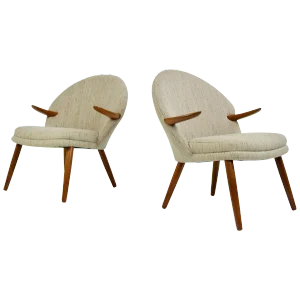 Kurt Olsen Danish Teak Lounge Chairs - a Pair