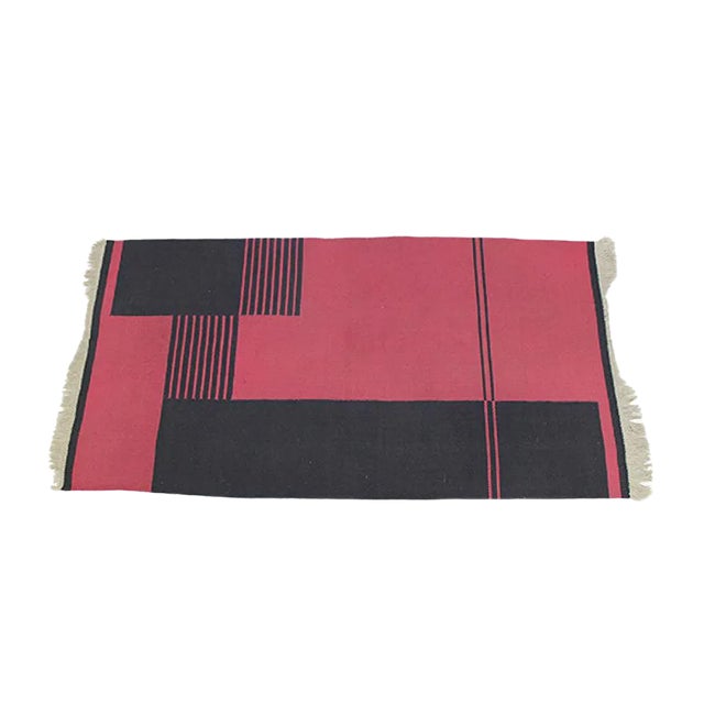Mid-Century Modernist Kilim Geometric Rug For Sale