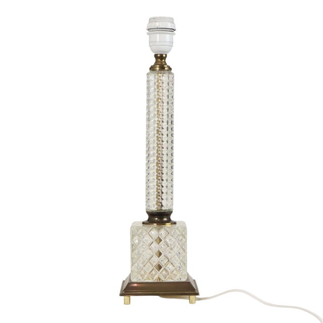Vintage Glass Table Lamp, 1970s For Sale - Image 9 of 14