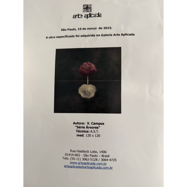 Contemporary Brazilian Abstract Tree Painting by Vivian De Campos For Sale - Image 4 of 4