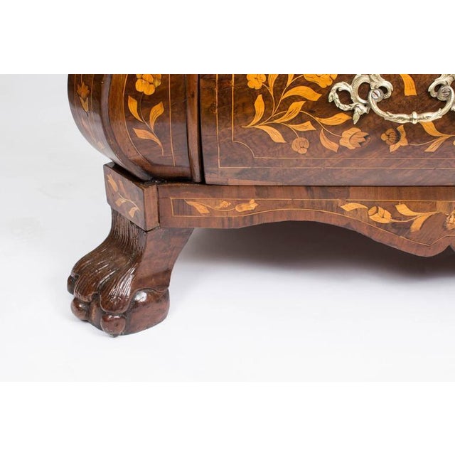 18th Century Dutch Burr Walnut Floral Marquetry Bureau For Sale - Image 5 of 8