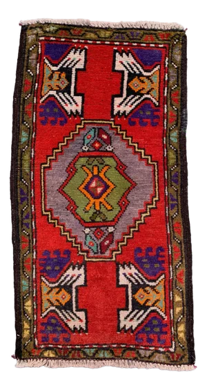 Small Vintage Turkish Rug