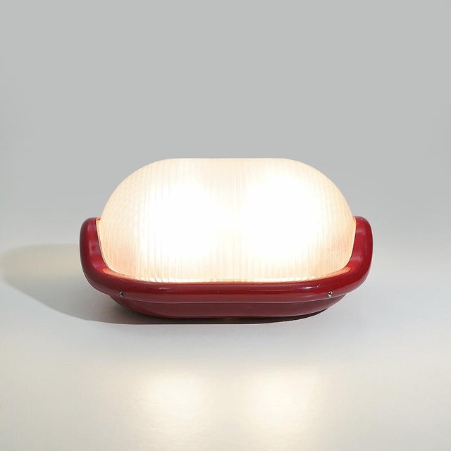Red Noce Ceiling Lamp by Achille Castiglioni for Flos, 1970s For Sale - Image 8 of 14