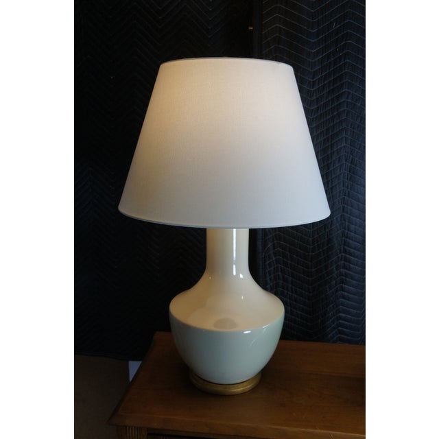 Ceramic Contemporary 2 Visual Comfort Signature Lambay Coconut Ceramic Table Lamps Boho Chic Modern For Sale - Image 7 of 12