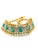Bochic "Vintage Retro" Diamonds & Emeralds Bracelet Set In 18K Gold & Silver For Sale - Image 11 of 18