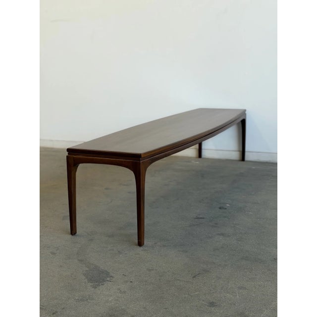 Mid-Century Modern 1980s Motif Walnut Coffee Table For Sale - Image 3 of 18