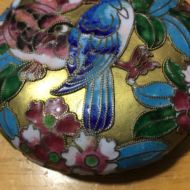 Cloisonné Enamel Paint Bird / Flowers Ornament Chairish