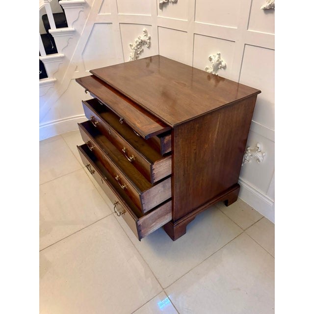 Early 19th Century Antique George III Mahogany Chest of Drawers with Brushing Slide, 1800 For Sale - Image 5 of 11