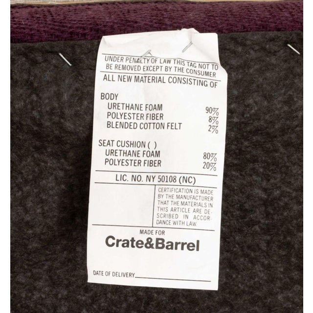Contemporary Purple Upholstered Slipper Chair For Sale - Image 9 of 9