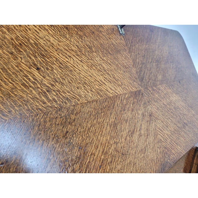 Wood Vintage Oak Desk, 1960s For Sale - Image 7 of 18