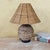 Vintage Natural Rattan Woven Table Lamp With Matching Basket Weave Shade For Sale - Image 18 of 18