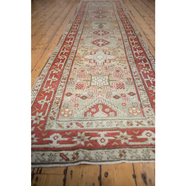 1920s Vintage Distressed Karaja Rug Runner - 3'3" X 12'11" For Sale - Image 5 of 13