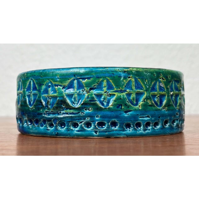 Mid-Century Modern Rimini Blu Pottery Candleholder by Aldo Londi for Bitossi, Italy, 1960s For Sale - Image 16 of 18