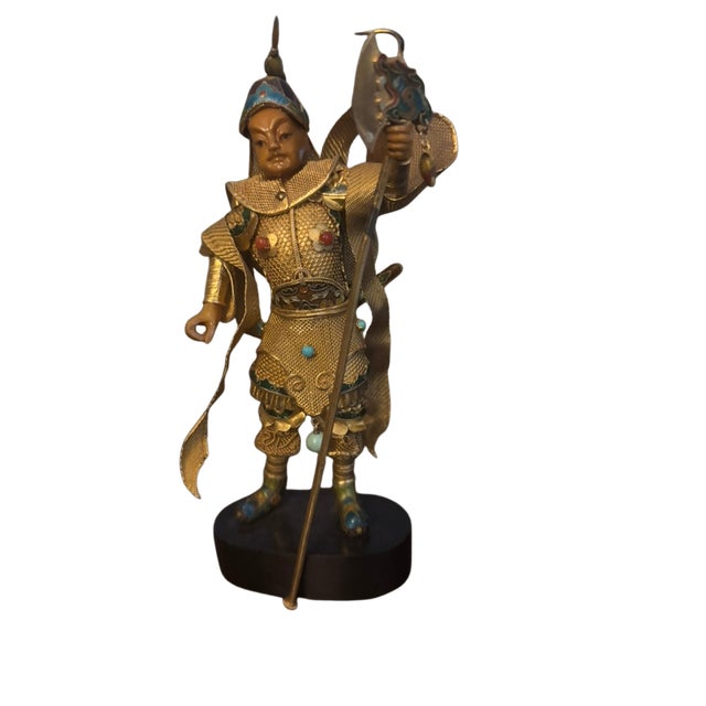 Chinese 1970s Chinese Sumarai Warrior Figure Originally Distributed by SuHai For Sale - Image 3 of 10