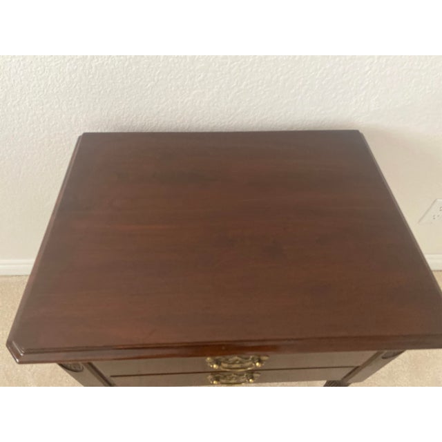 Ethan Allen Georgian Court Cherry Night Table Late 20th Century Excellent Vintage Condition For Sale - Image 11 of 12