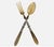 1910s French Art Deco Horn & Silver Salad Servers - Pair For Sale - Image 6 of 12