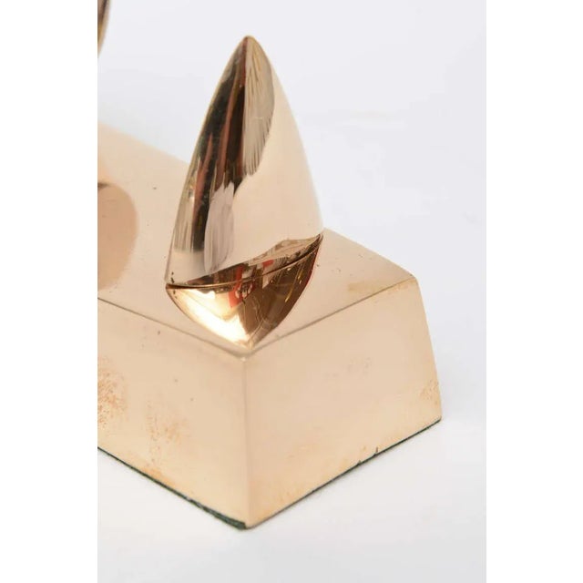 Metal Vintage French Cast Polished Bronze Jean Arp Style Table Sculpture, For Sale - Image 7 of 11