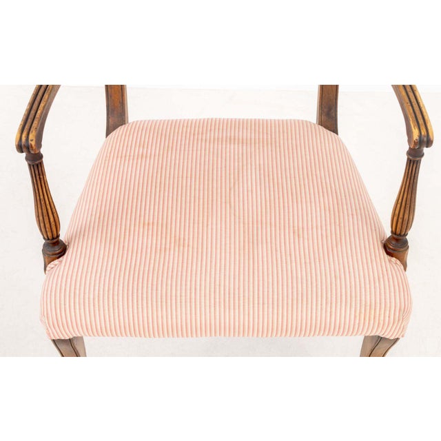 Wood Regency Style Mahogany Armchairs, Pair For Sale - Image 7 of 8