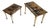 Neoclassical Painted Nesting Tables with Gold Leaf Tops, Set of 2 For Sale