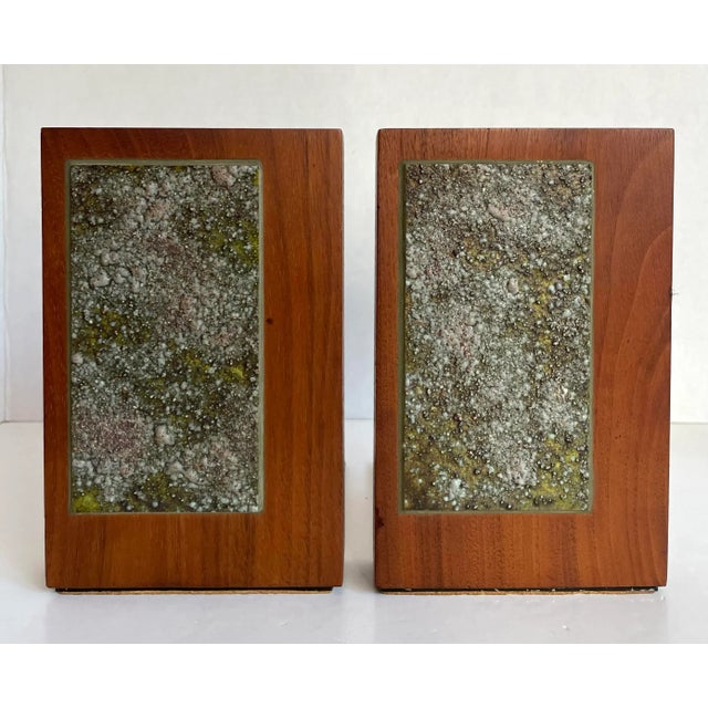 Mid-Century Modern Mid 20th Century Danish Modern Signed Original Wood and Metal Art Bookends For Sale - Image 3 of 13