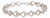 10K Rose Gold Plated Sterling Silver 1/4 Cttw Diamond Heart Link Bracelet For Sale