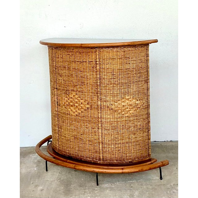 Vintage Diamond Weave Dry Bar For Sale - Image 11 of 12
