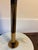 Vintage Brass-Tone Swing Arm Table Lamp With White Marble Base and Linen Shade For Sale - Image 4 of 5