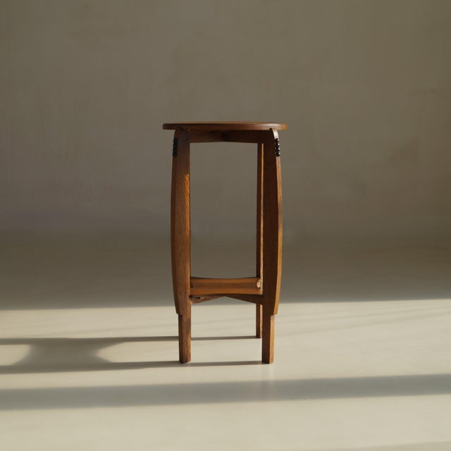 Dutch Art Deco Amsterdam School Pedestal Table, 1920s For Sale - Image 4 of 18