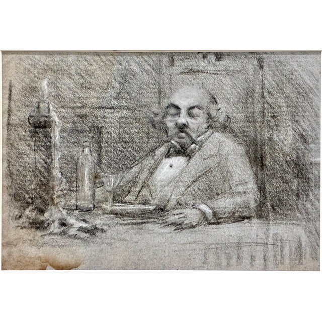 On offer is a work which was part of a book of tonalist drawings by Granville Redmond (1871-1935). This rare charcoal...