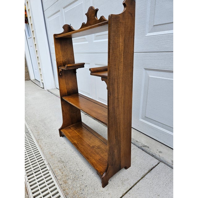 Chippendale Wooden Floor or Wall Mount Etagere For Sale - Image 6 of 13