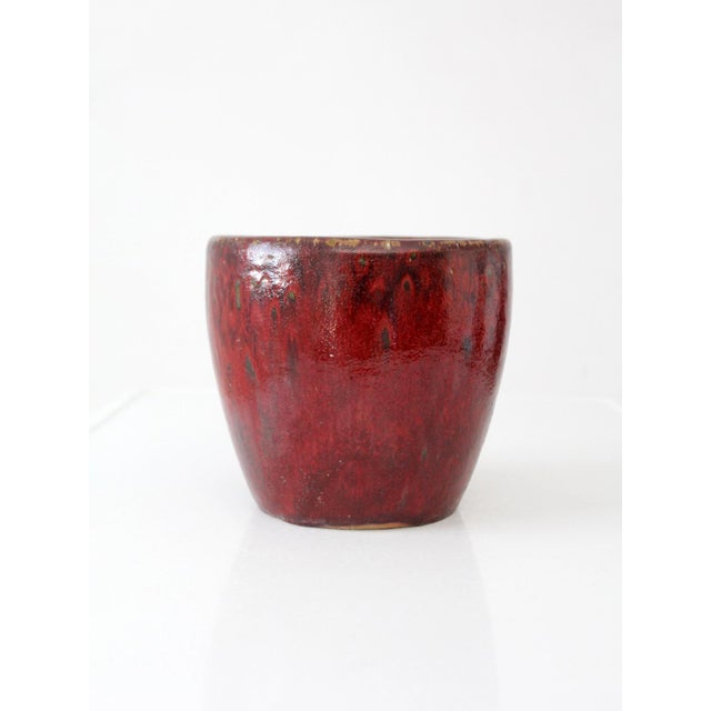 Vintage Studio Pottery Planter Pot For Sale - Image 9 of 11
