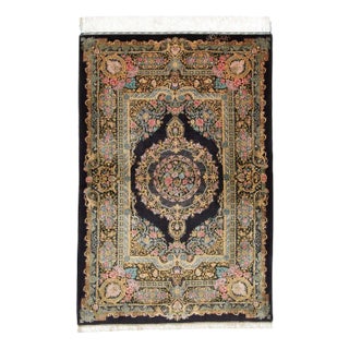 Qom Rug in Silk For Sale