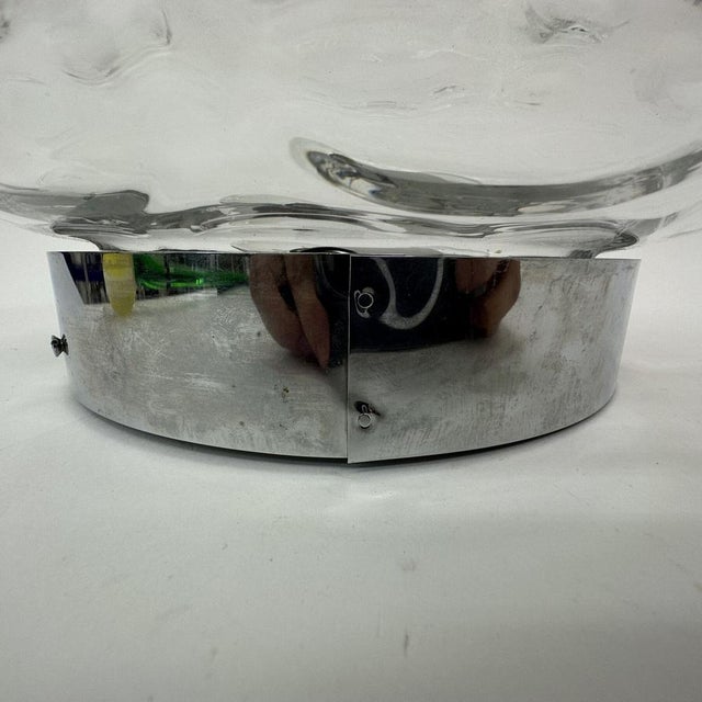 Mid-Century Glass Ceiling / Wall Lamp, 1970s For Sale - Image 10 of 14